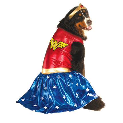 Disfraz de mascota Rubies DC Comics Wonder Woman para perros y gatos XXL