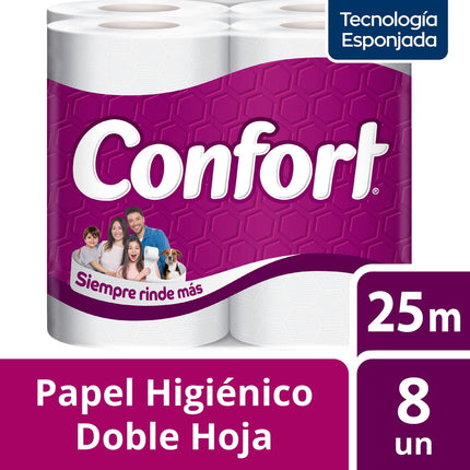 Papel Higiénico Confort 8un 25 mt