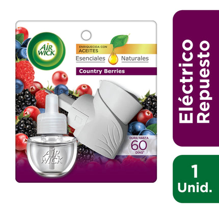 Desodorante Ambiental Eléctrico Aparato + Repuesto Country Berries Aerosol Doypack