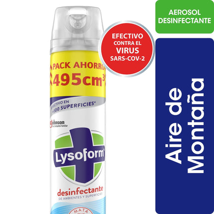 Desinfectante de ambientes y superficies Aerosol    Aire de Montaña Lata, 495 ml