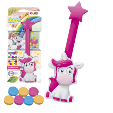 Craze Inkee Varita Unicornio + 7 Bath Drops Vegan
