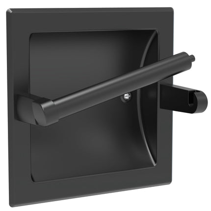 Portarrollos de papel higiénico WZKALY de acero inoxidable negro mate 16x16 cm