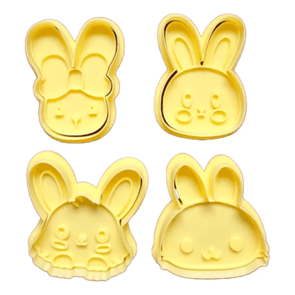 Cortadores de galletas conejitos de pascua (pack 4 un)