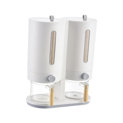 Dispensador De Arroz De 5 Kg Dispensador De Granos Dispensador De Alimentos Para El Hogar Blanco Gris