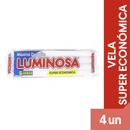 Vela Super Económica 4 unidades, 1 Un