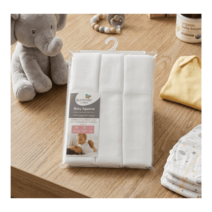 Pack 3 Pañales Blanco Para Bebé 100% Algodón