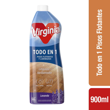 Limpiador + Abrillantador Líquido Piso Flotante Lavanda Botella, 900 ml