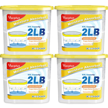 Deshumidificador Vacplus, absorbente de humedad, 2200 ml, paquete de 4 unidades, Osmanthus