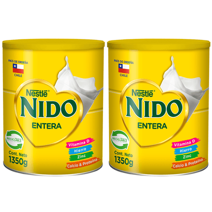 Leche En Polvo Nido® Entera Tarro 1350g Pack X2