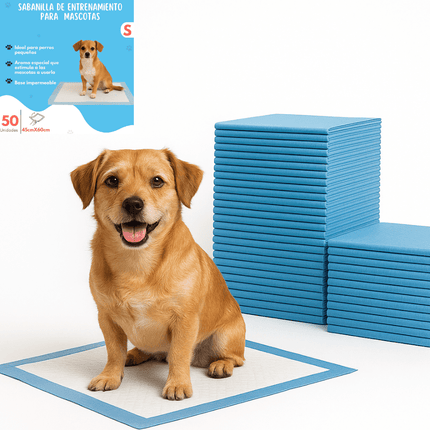 50 Pañales Sabanillas Entrenamiento Absorbentes Mascota Perros 60x45cm