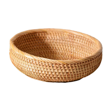 Cesta De Ratán, Cesta De Almacenamiento, Cuenco Tejido Decorativo Para Comida, Pan, Verduras, Pequeña