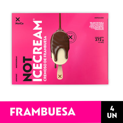 Helado Vegetal NotIcecream Frambuesa 4unds Paleta, 272 g - Notco | Apishop
