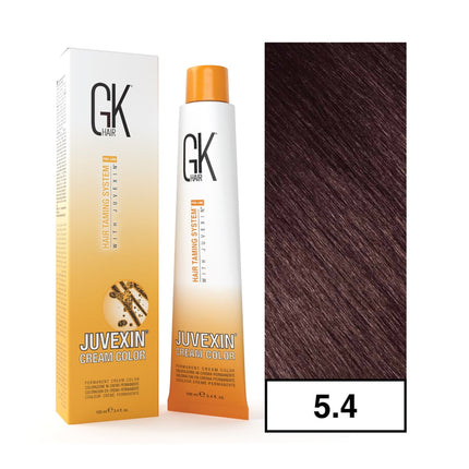 - Tintura Cream Color Permanente Vegana 100ml + Oxidante - 5.4 Castaño Claro Cobrizo