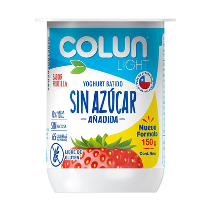 Yoghurt Sin Azúcar Frutilla, 150 g | Apishop