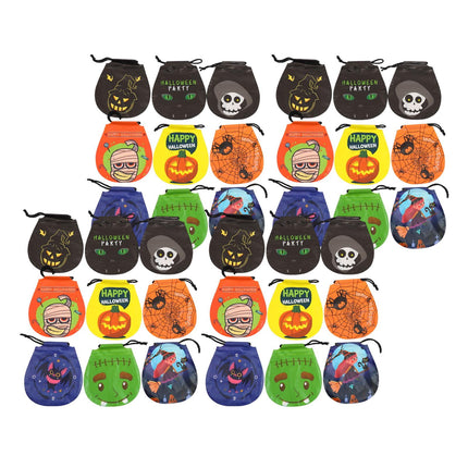 18/27/36 Bolsas De Regalo Con Cordón Para Tratar O Engañar Paquetes De Bolsas De Dulces De Halloween 36 Piezas