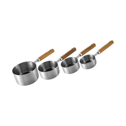 Juego De Tazas Medidoras De 4 Piezas De Acero Inoxidable Apilables Para Cocinar Arroz Con Leche