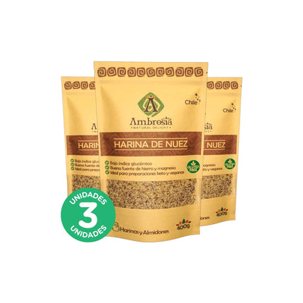 Pack 3, Harina de Nuez 400gr