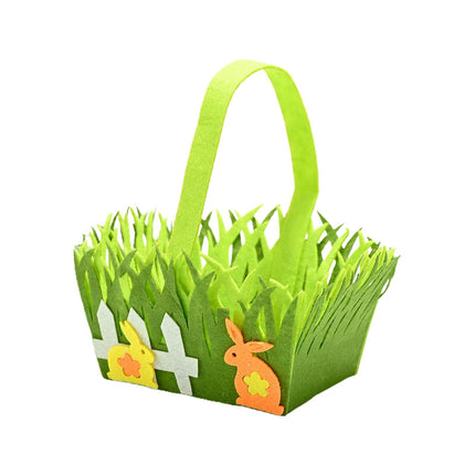 Cesta De Dulces De Huevo De Pascua Con Asa, Cestas De Juguetes De Tela No Tejida, Conejito Naranja