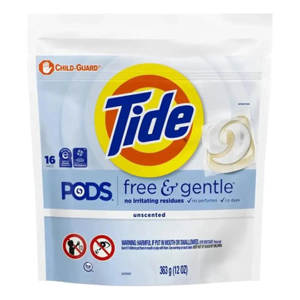 TIDE DETERGENTE EN CAPSULAS FREE Y GENTLE 16U