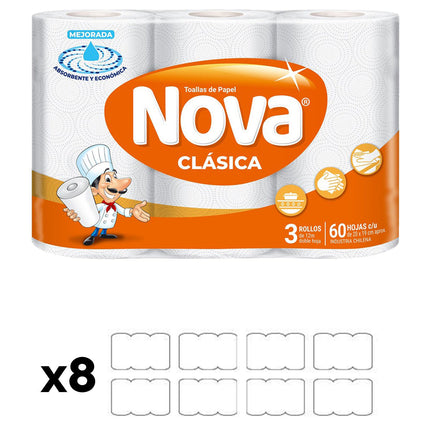 Nova Toalla de Papel 12 metros 1 MANGA | Apishop.cl