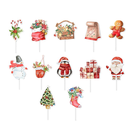 Adornos Para Cupcakes Navideños, Banderines Para Tartas, Decoraciones Para Galletas, Barras, Muffins