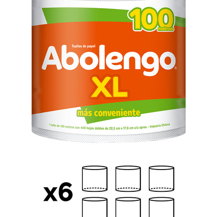 Abolengo Toalla de Papel XL 100m 1 MANGA | Apishop.cl