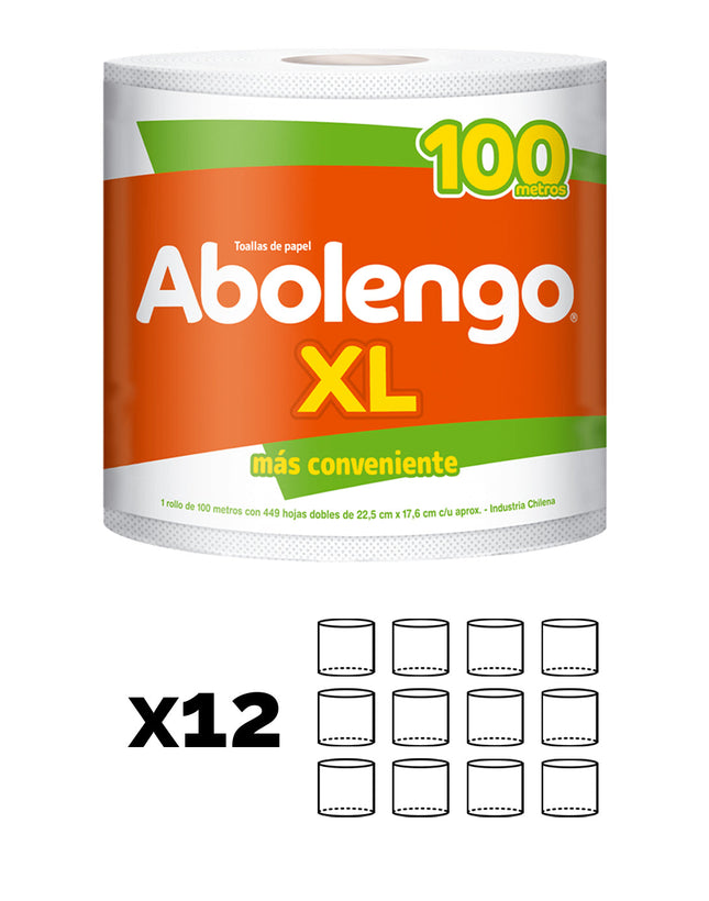 Abolengo Toalla de Papel XL 100m 2 MANGAS | Apishop.cl