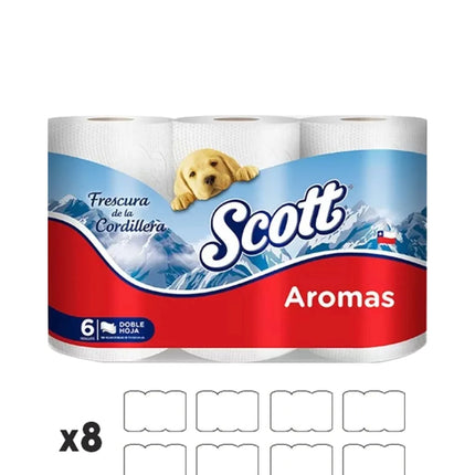 Scott Papel Higiénico Doble Hoja Aromas 21 metros 1 MANGA | Apishop.cl