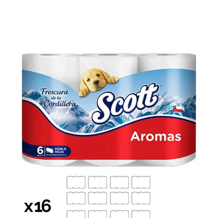 Scott Papel Higiénico Doble Hoja Aromas 21 metros 2 MANGAS | Apishop.cl