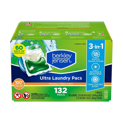 Detergente en Cápsulas Ultra Original Fresh Scent Berkley Jensen 132 un | Apishop.cl