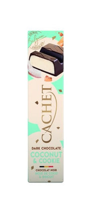 Barra Chocolate Negro Coconut & Cookie, 45 g - Cachet | Apishop