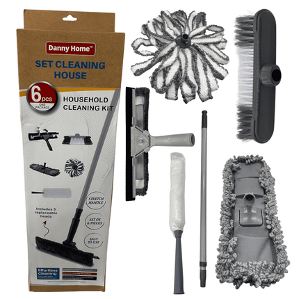 Kit de Limpieza 6 Piezas Cepillos de Microfibra Auto y Hogar – Interior y Exterior