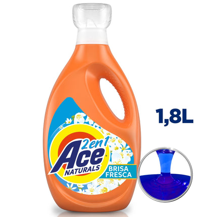 Detergente Líquido Concentrado Naturals Blancos Y Colores 45 Lavados Botella, 1,8 L