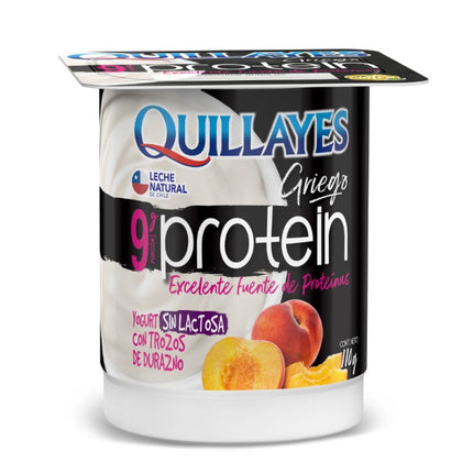 Yoghurt Griego Proteína con trozos sabor durazno, 110 g | Apishop