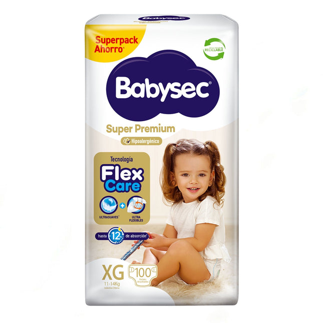 Pañales Babysec Súper Premium XG