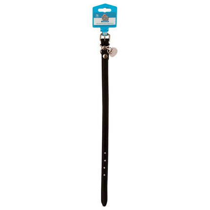 Collar para Perro Cuero Natural Pet's Fun con Placa Identificatoria 12 a 20 cm