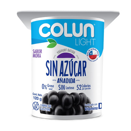 Yoghurt Light Sin Azúcar Mora, 120 g | Apishop