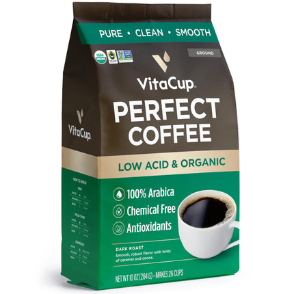 Café VitaCup Perfect, molido con bajo contenido de ácido, 300 ml, tostado oscuro