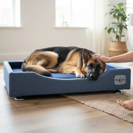 Cama de Mascotas - Talla XL EXTRA (110x80 cm) / Pata Montessori 3 cm (Gris)