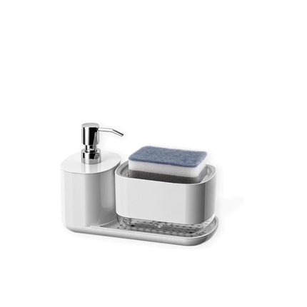 Dispensador De Jabon Con Porta Esponja Desmontable