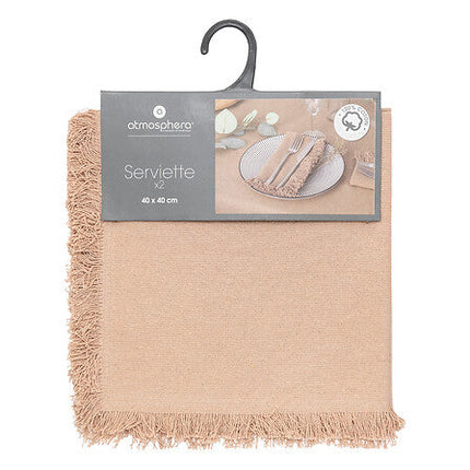 Set 2 Servilletas Maha Beige 40 x 40 Atmosphera 1 un | Apishop.cl