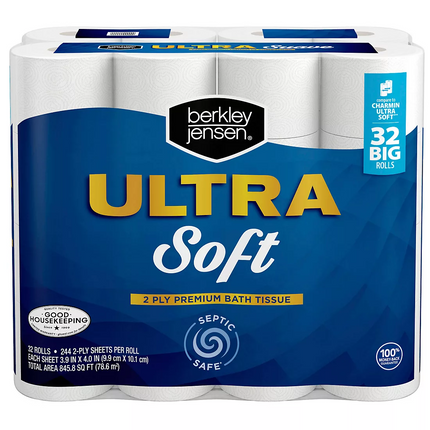 Papel Higiénico Ultra Soft Berkley Jensen 32 un | Apishop.cl