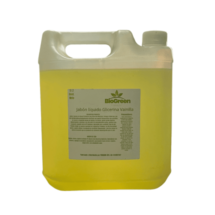 Jabon Liquido Para Manos Neutro Glicerina BioGreen Vainilla 5 Litros Unidad