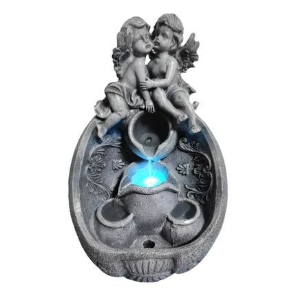 Fuente De Agua Diseño Angeles Con Luz LED Decorativa Jhn