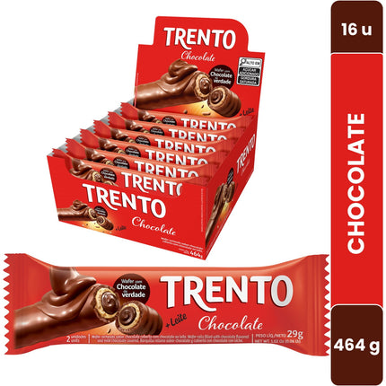 Trento Chocolate 16u X 29gr, Chocolate De Verdad