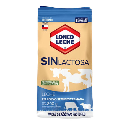 Leche en Polvo Semidescremada Sin Lactosa Bolsa, 800 g
