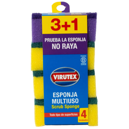 Esponja Multiuso Antibacterial Lisa
