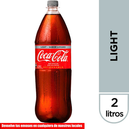 Bebida Cola Cola Light retornable 2 L + Envase