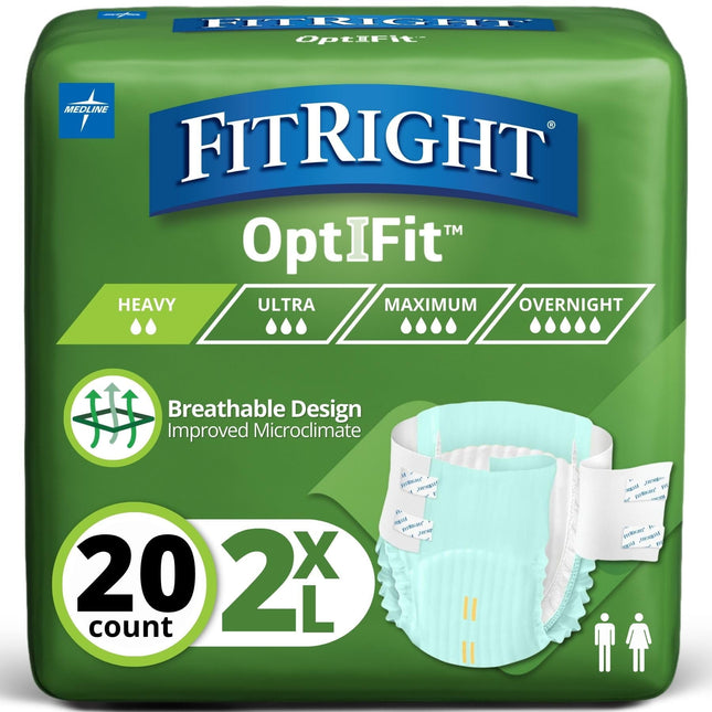 Pañales para adultos FitRight Extra Heavy Absorbency 2XL 20 unidades