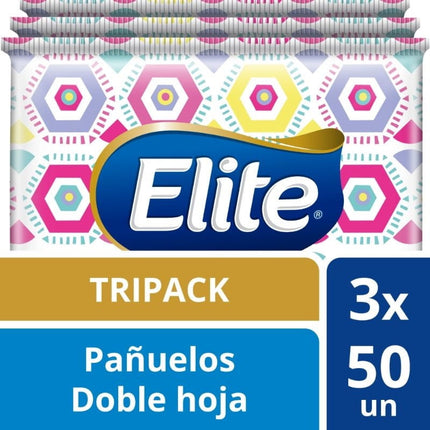 Pañuelos Doble Hoja Facial Bolsita pack x3, 150 un